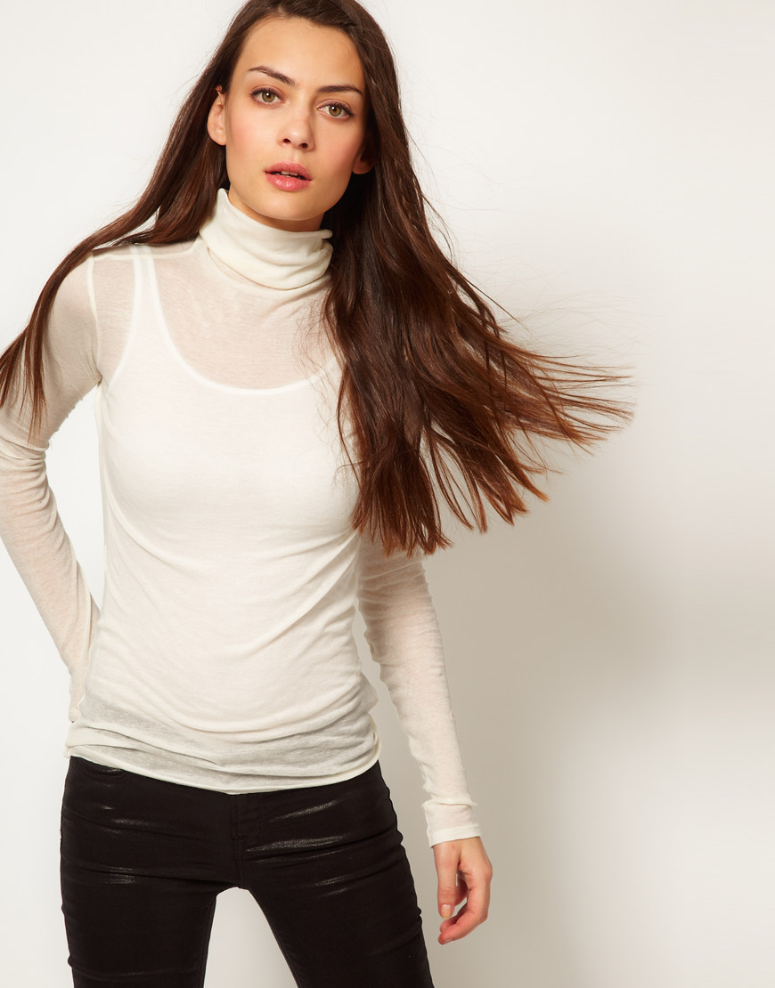 white roll neck
