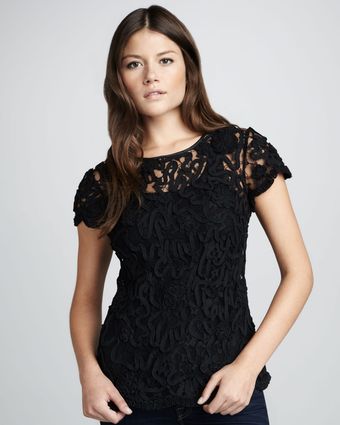 Dallin Chase Soutache Short-Sleeve Top - Lyst