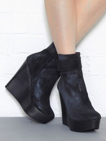 Opening Ceremony Ski Wedge Black Ankle Boot - Lyst