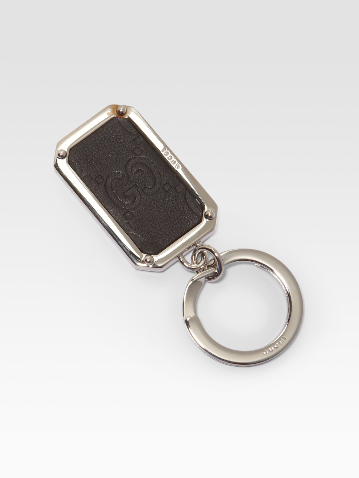 Gucci Guccissima Leather Key Ring in Black for Men Lyst