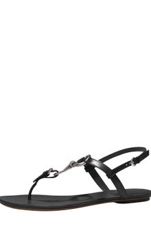 Gucci Horsebit Flat Thong Sandal Black - Lyst