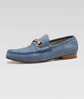 Gucci Roos Suede Bit Loafer - Lyst