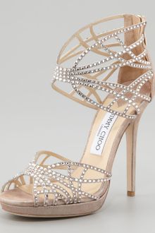 Jimmy Choo Diva Crystal Cutout Sandal - Lyst