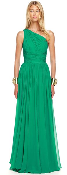 Michael Kors Ruched Oneshoulder Gown - Lyst