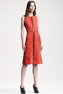 Reed Krakoff Leathertrim Colorblock Dress - Lyst