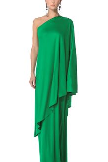 Reem Acra Silk One Shoulder Gown - Lyst
