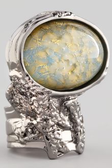 Yves Saint Laurent Silvertone Arty Ring  - Lyst