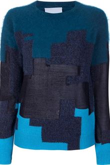 3.1 Phillip Lim Jigsaw Print Sweater - Lyst
