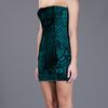 Balmain Velvet Mini Dress in Green - Lyst