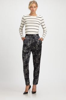 By Malene Birger Printed Pants - Lyst