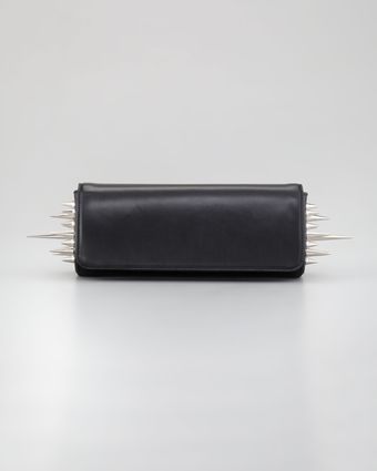 Christian Louboutin Spiked Marquise Clutch Bag Black - Lyst