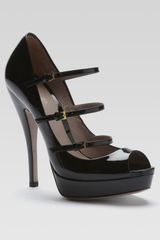 Gucci Lisbeth Patent Leather Mary Jane Pumps