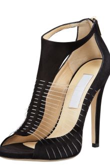 Jimmy Choo Taste Suede Wire Tstrap Sandal Black - Lyst