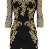 Karen Millen Baroque Mesh Dress in Black - Lyst