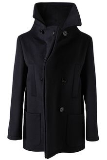 Maison Martin Margiela Tailored Wool Pea Coat - Lyst