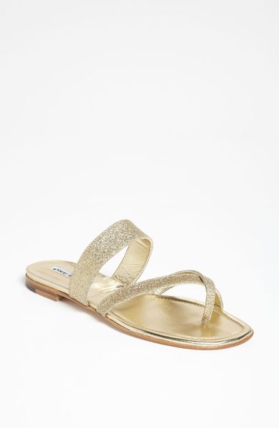 manolo blahnik gold flats