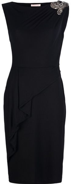 Matthew Williamson Beaded Ruched Shoulder Dress - Lyst