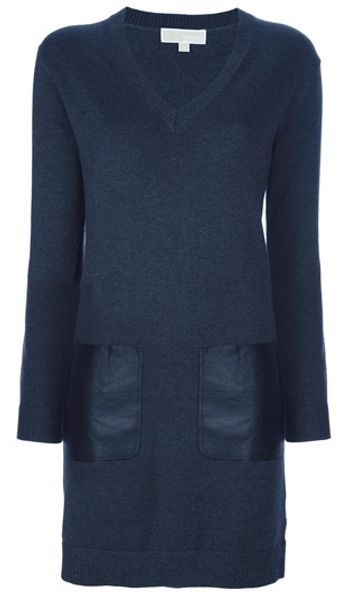 Michael Kors V-Neck Dress - Lyst