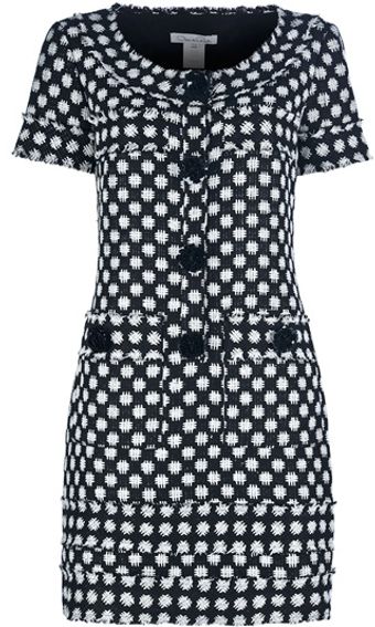 Oscar de la Renta Bouclé Silk Dress - Lyst