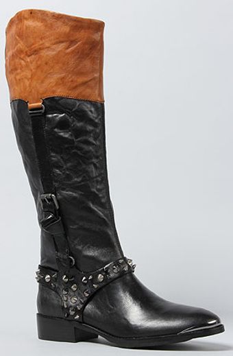 Sam Edelman The Park Boot in Black and Saddle - Lyst