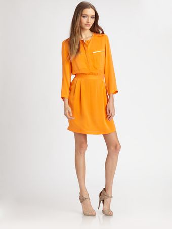 Theory Brunella Silk Dress - Lyst