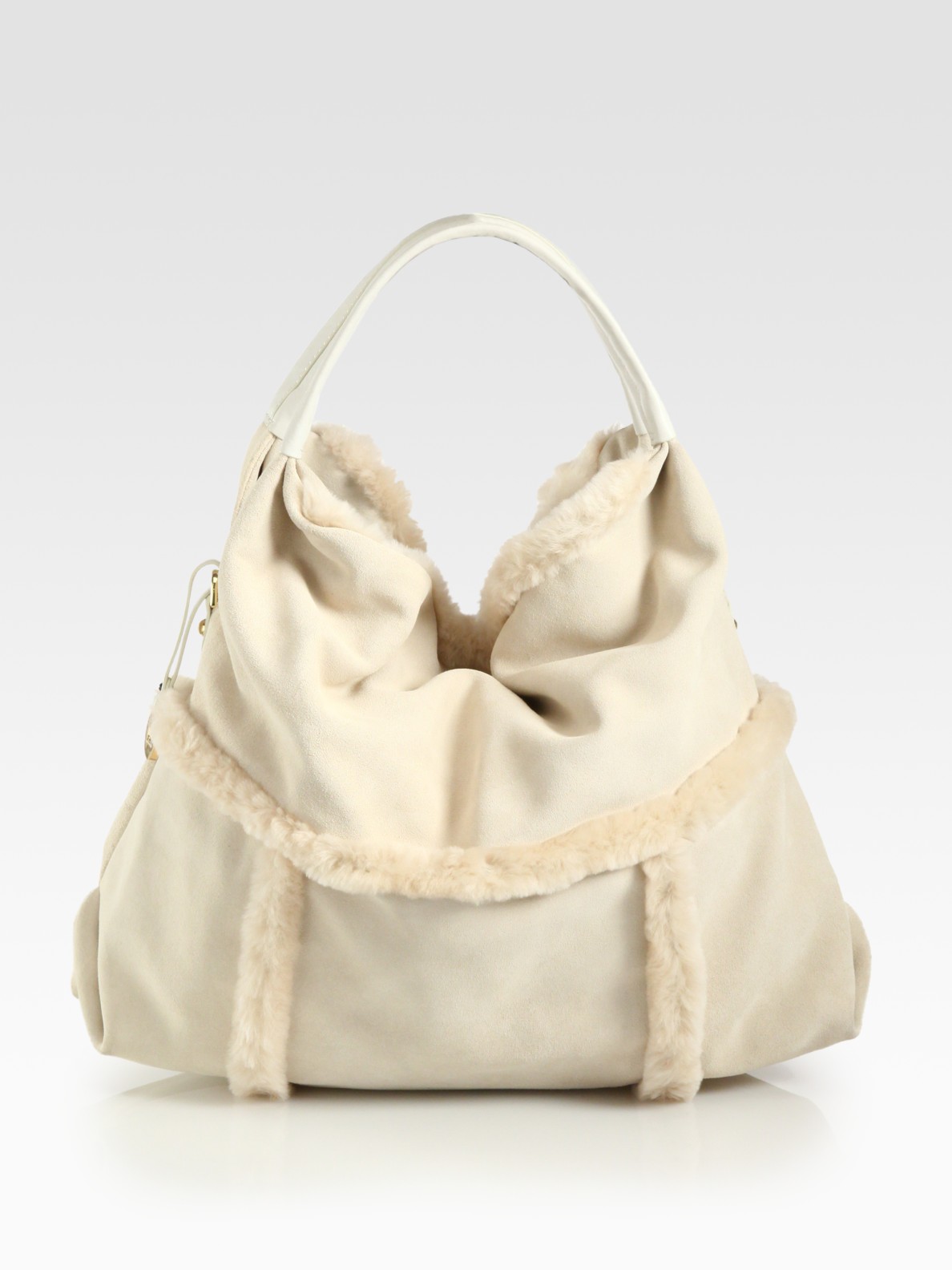 shearling hobo