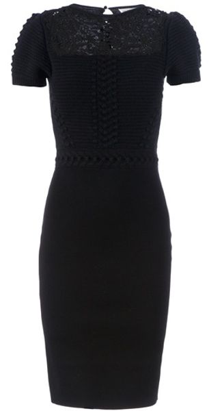 Valentino Lace Detail Dress - Lyst