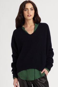 Vince Double V Ribbed Sweater - Lyst