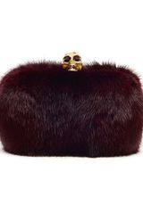 Alexander McQueen Mink and Swarovski Crystal Box Clutch