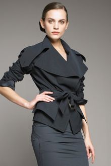 Donna Karan New York Jacket with Belt - Lyst