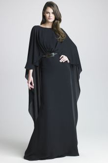 Elie Saab Silk Georgette Capelet Gown - Lyst