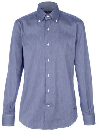 Fay Striped Long Sleeve Shirt - Lyst