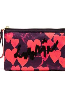 Lanvin Printed Cotton Pouch Clutch - Lyst