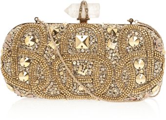 Marchesa Lily Embroidered Clutch Bag - Lyst