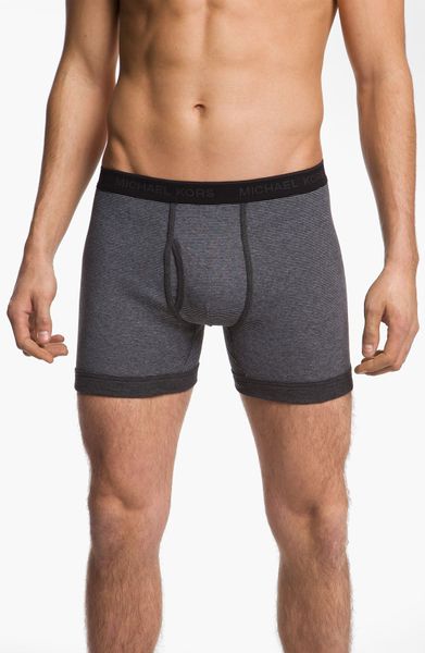 Michael Kors Cotton Boxer Briefs in Gray for Men (licorice/ charcoal)