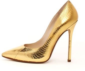 Michael Kors Korsaberly Metallic Genuine Snake Pump - Lyst