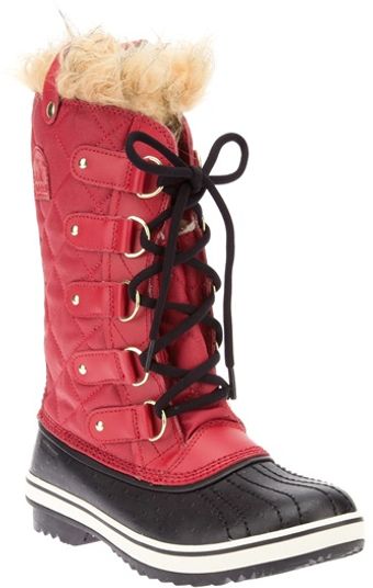 Sorel Shearling Trim Quilted Boot - Lyst