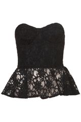 Topshop Lace Peplum Corset