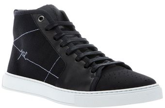 Yves Saint Laurent High Top Trainer - Lyst
