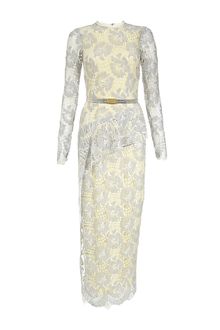 Alessandra Rich Lace Peplum Gown - Lyst