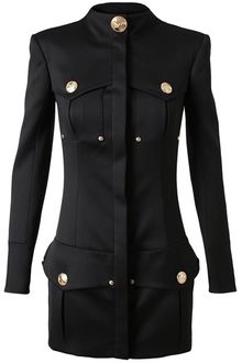 Balmain Structured Wool-blend Military Dress - Lyst