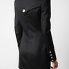 Balmain Structured Woolblend Military Dress in Black - Lyst