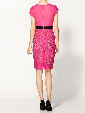 BCBGMAXAZRIA Lace Sheath Dress - Lyst