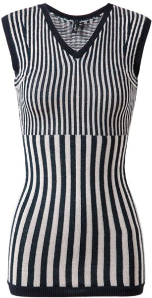 Mark Fast Striped Virgin Wool Stretch Dress - Lyst