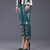 Oscar De La Renta Skinny Trouser in Blue (teal) - Lyst