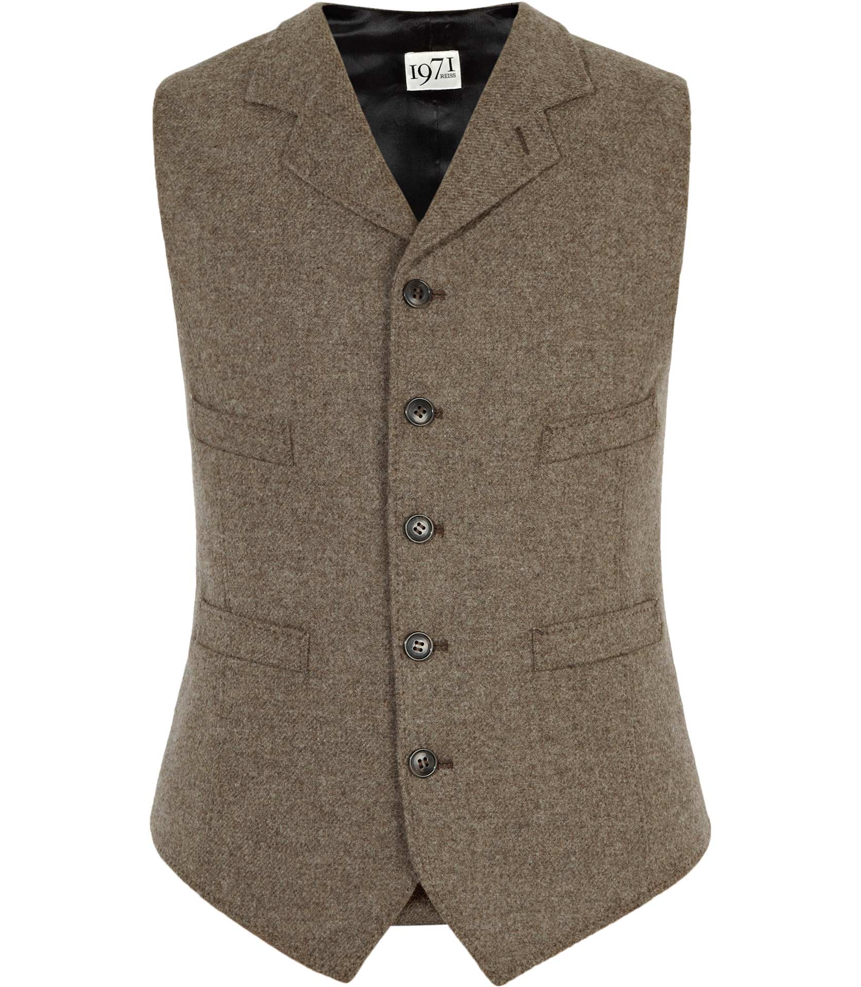 Reiss Herringbone Waistcoat in Beige for Men (deer) Lyst