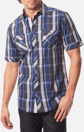 7 Diamonds Forbidden Love Plaid Woven Shirt - Lyst