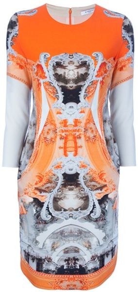 orange fitted dress