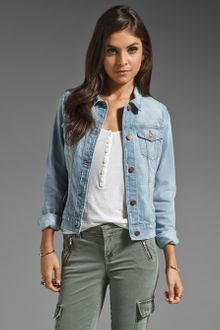 J Brand Coated Sleeve Denim Jacket - Lyst