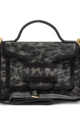 Pierre Hardy Leopard Print Suede Shoulder Bag